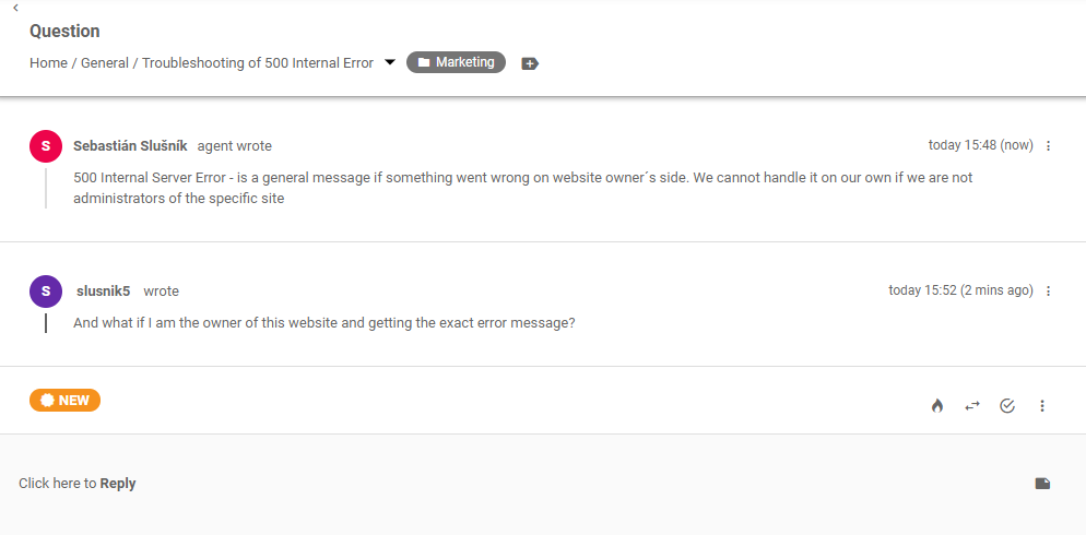 Kundeforumbillett i LiveAgent