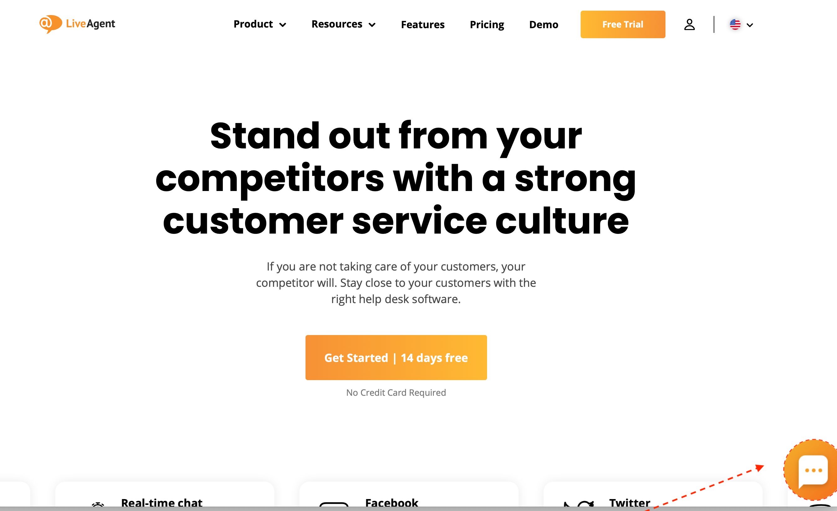 LiveAgent chattknapp-eksempel