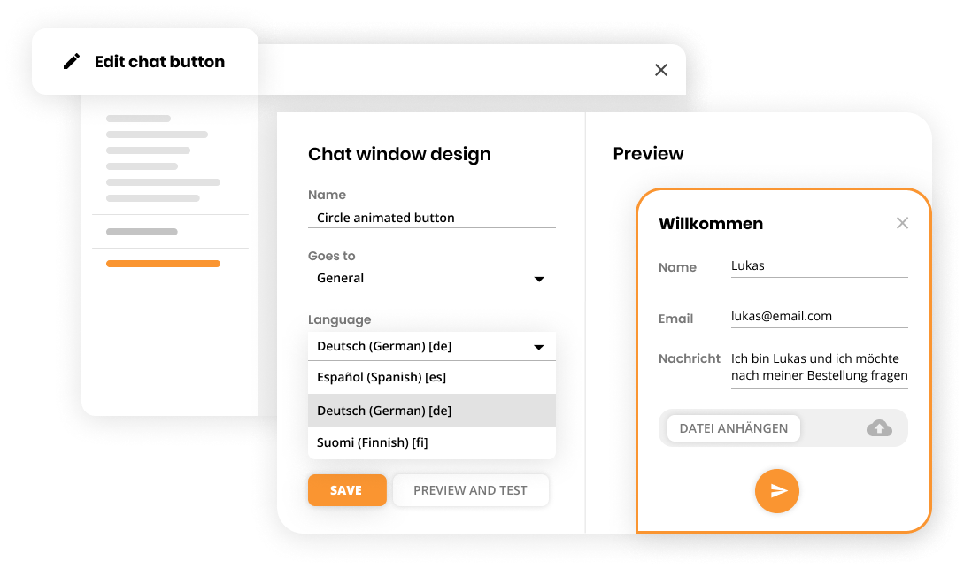 Språktilpassbare widgets i kundestøttesoftware - LiveAgent