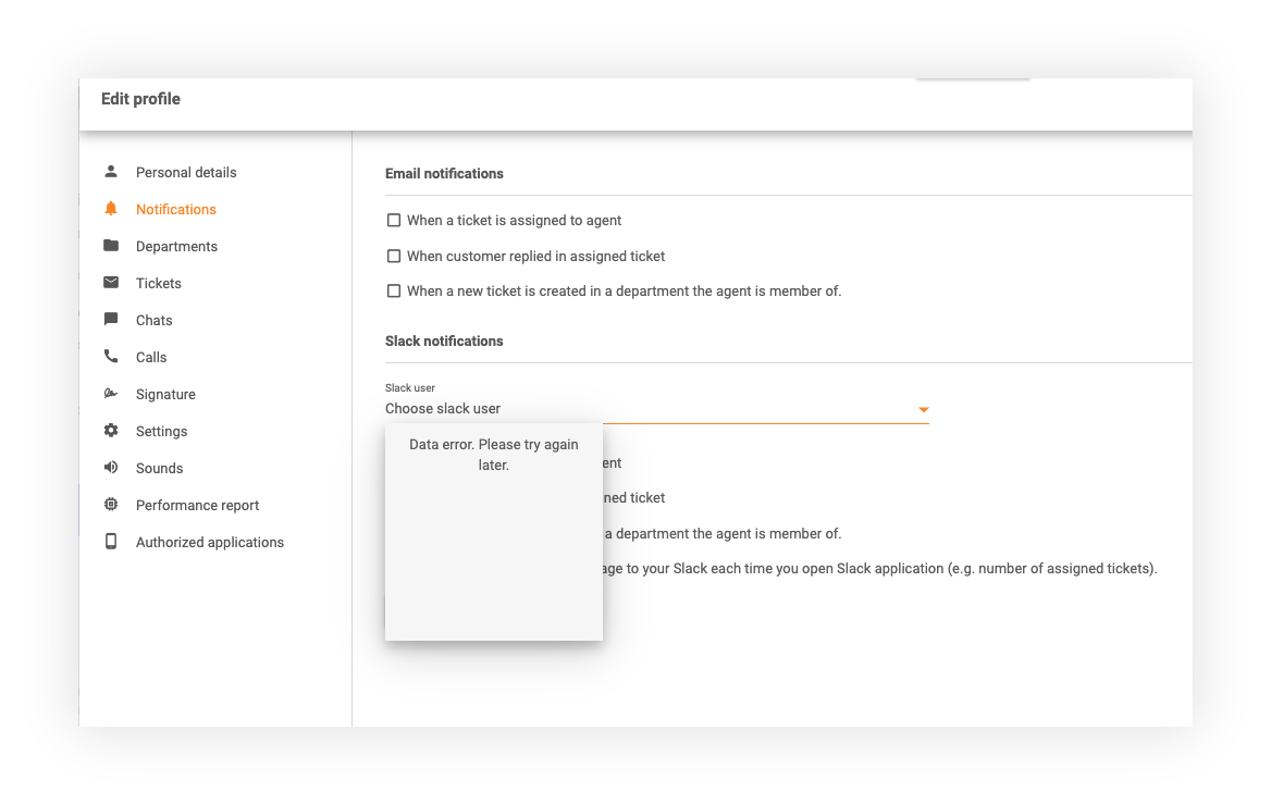 Slack-varsler i LiveAgent