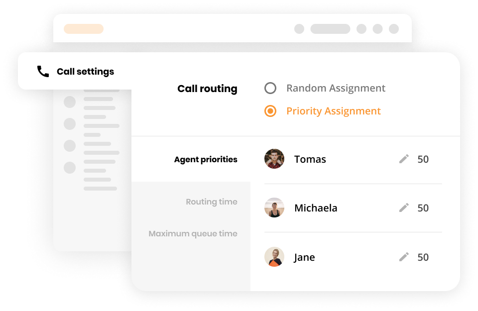 Funksjoner for samtaleoversendelse