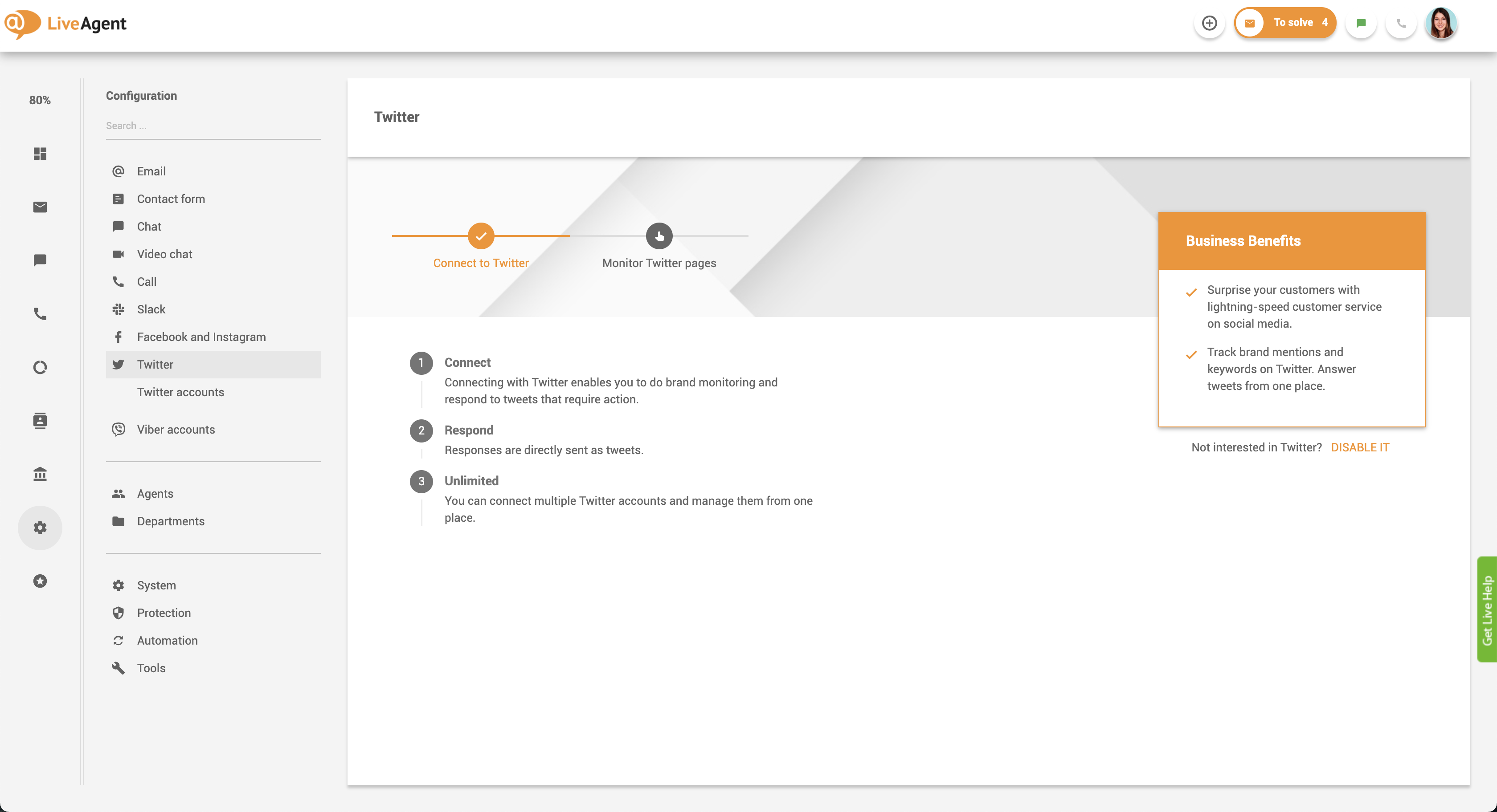 Koble Twitter til universell innboks