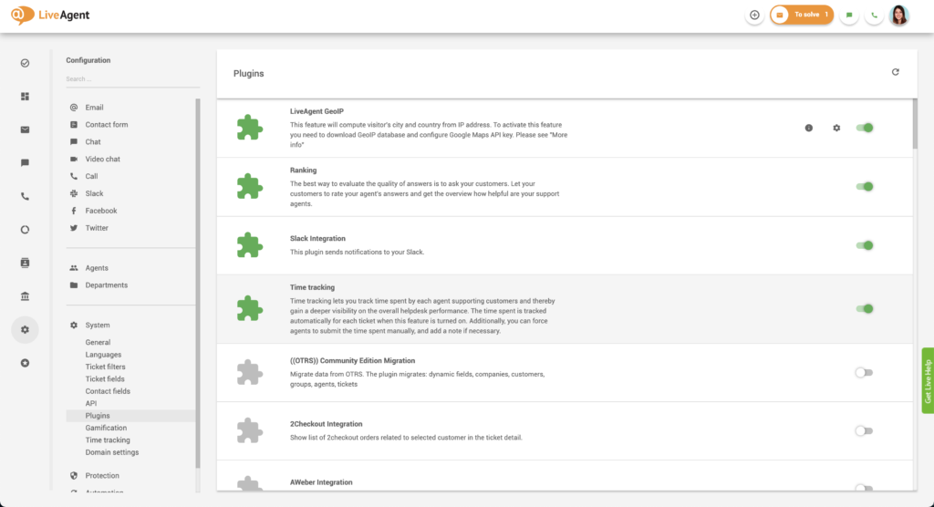 Tidsporring aktivert