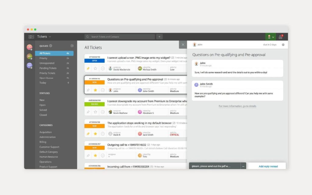 Snapshot av HappyFox kunnskapsbaseverktøy i bruk