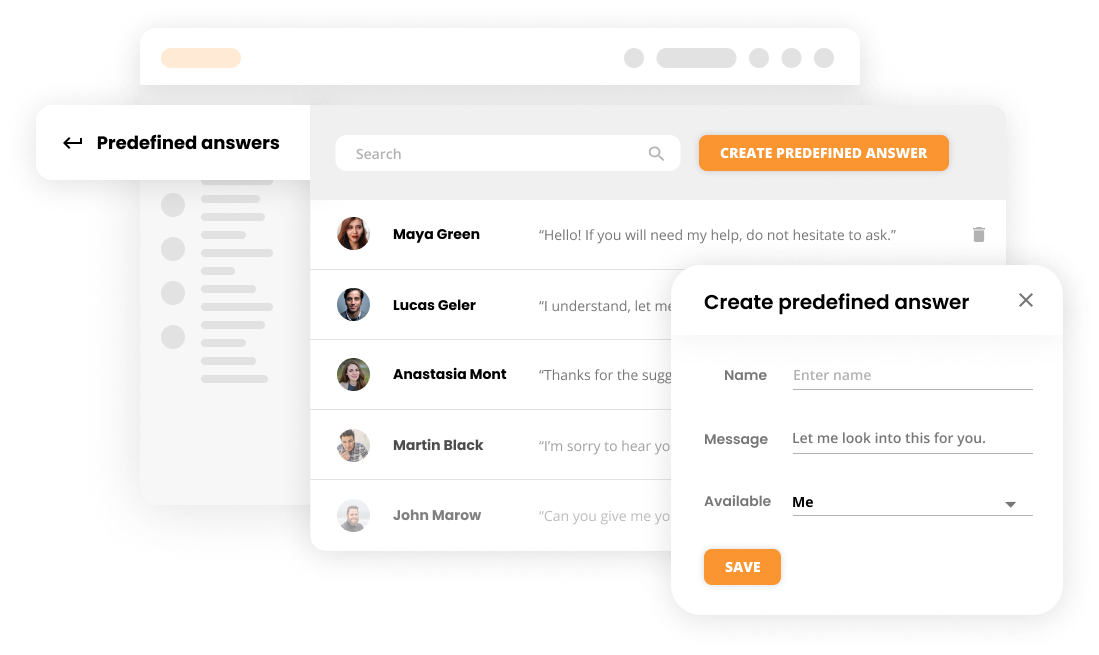 Forhåndsdefinerte svar i kundetilfredshetssoftware - LiveAgent