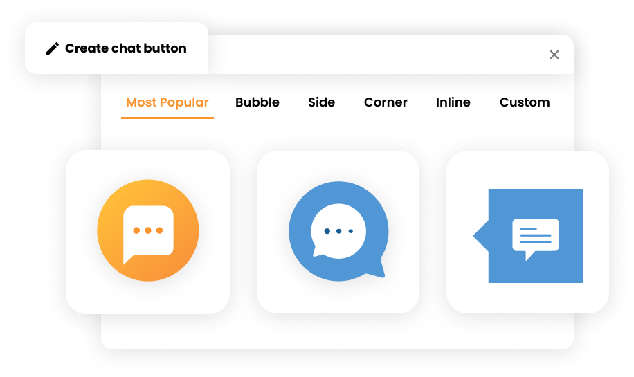 Chat button gallery example