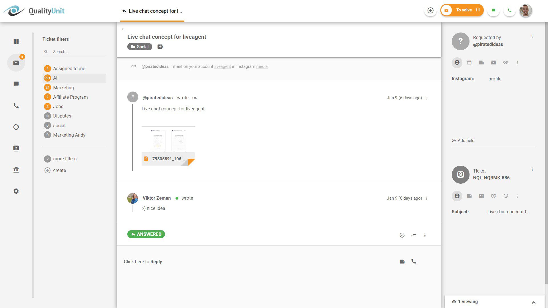 Instagram-kommentarvisning