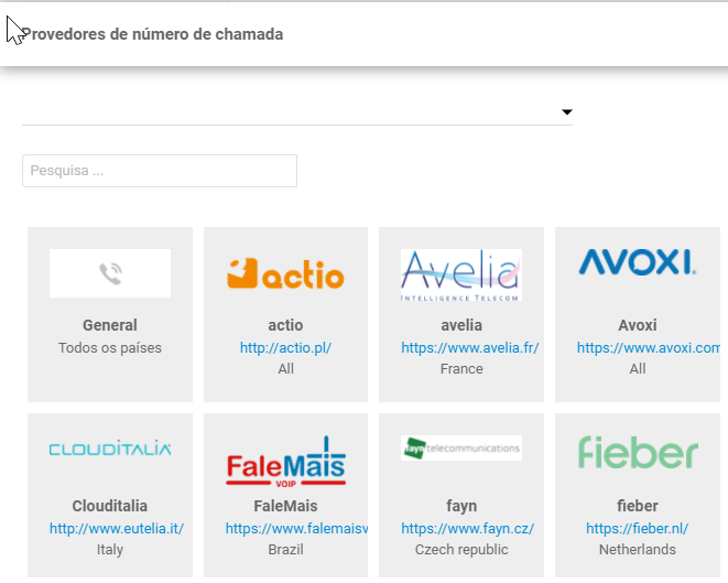 FaleMais-leverandør