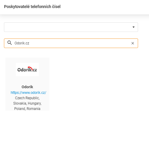 Odorik.cz-leverandør