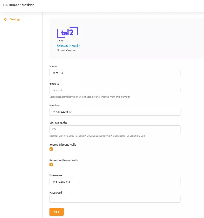 Tel2-legitimasjonsopplysninger