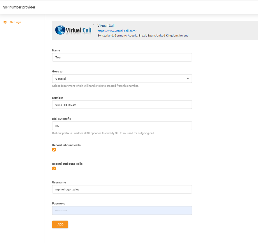 Virtual-Call-legitimasjonsopplysninger