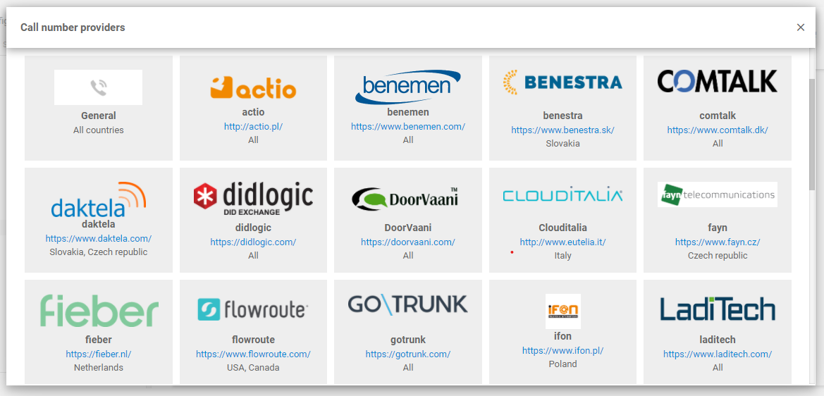 Magenta VoIP-integrasjon med LiveAgent