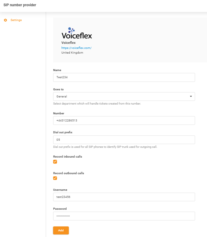 Voiceflex legitimasjonsinnlogging