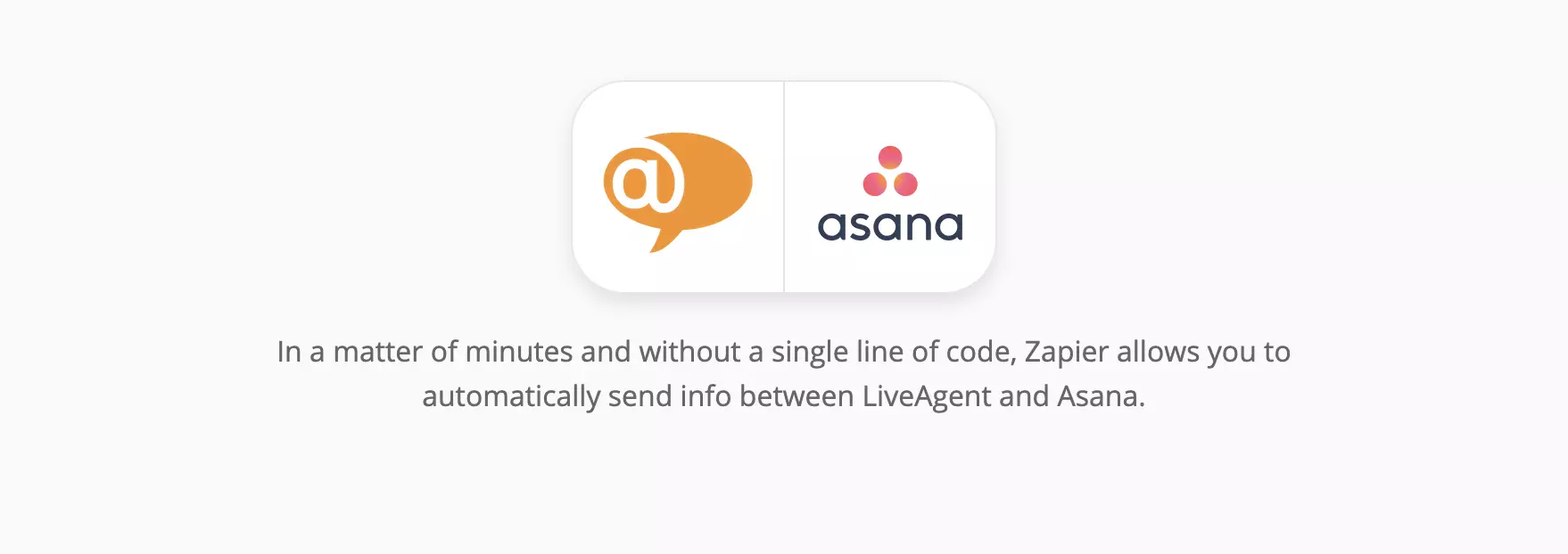 LiveAgent og Asana-integrasjonsside på Zapier