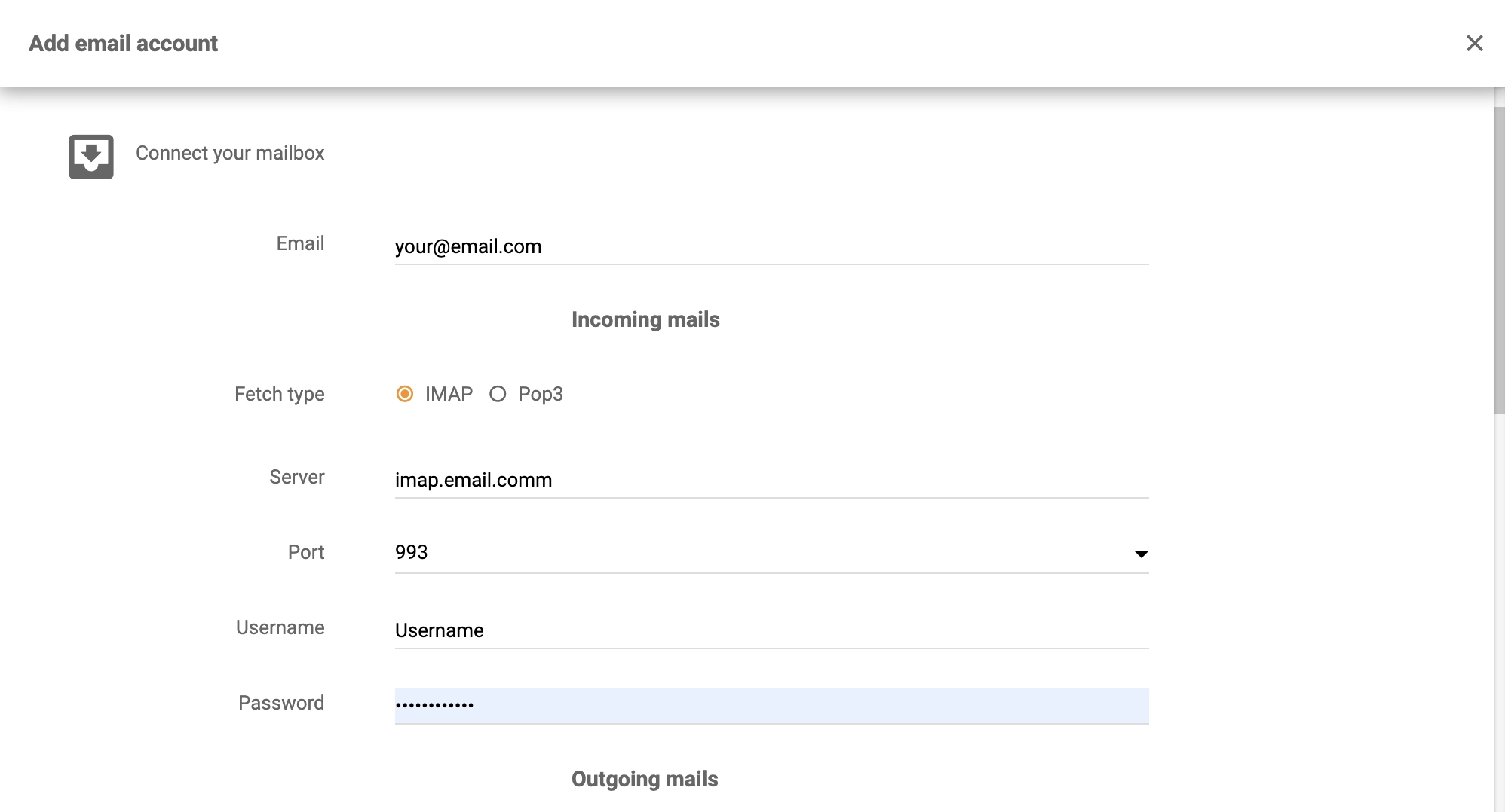 MailEnable-konfigurasjon