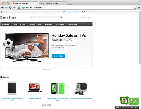 CS-Cart LiveAgent-integrasjon live