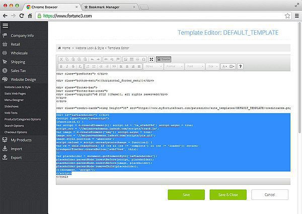 Fortune 3 LiveAgent-integrasjonsoppsett