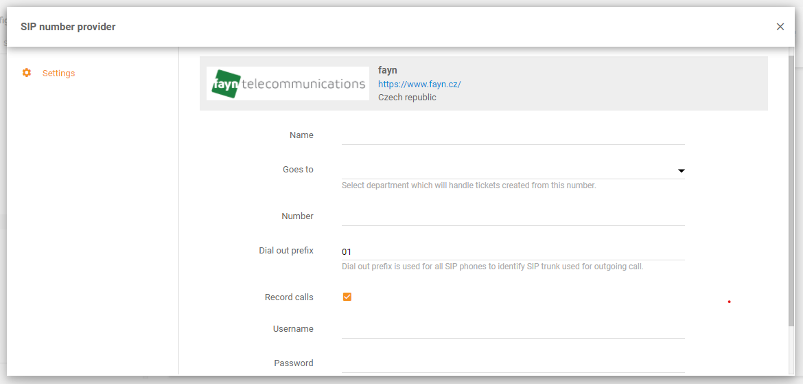 Fayn-integrasjon i LiveAgent