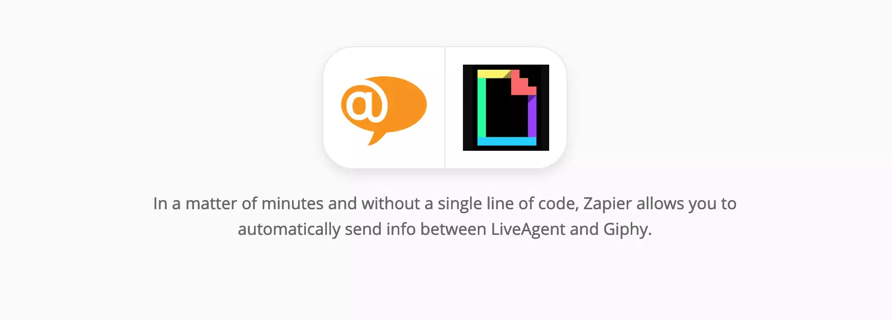 LiveAgent og Giphy-integrasjon på Zapier
