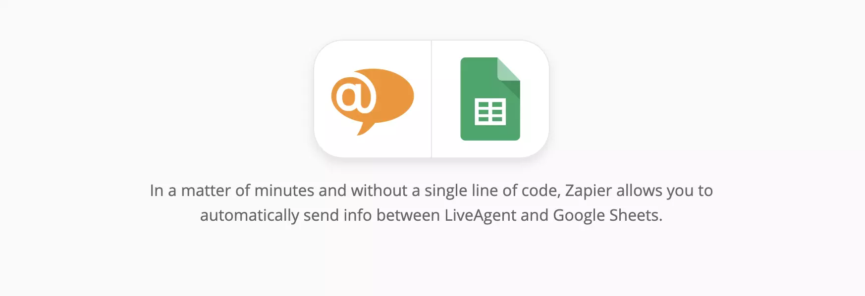 LiveAgent og Google Sheets-integrasjon på Zapier