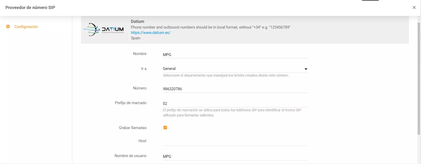 Sett inn Datium-legitimasjon