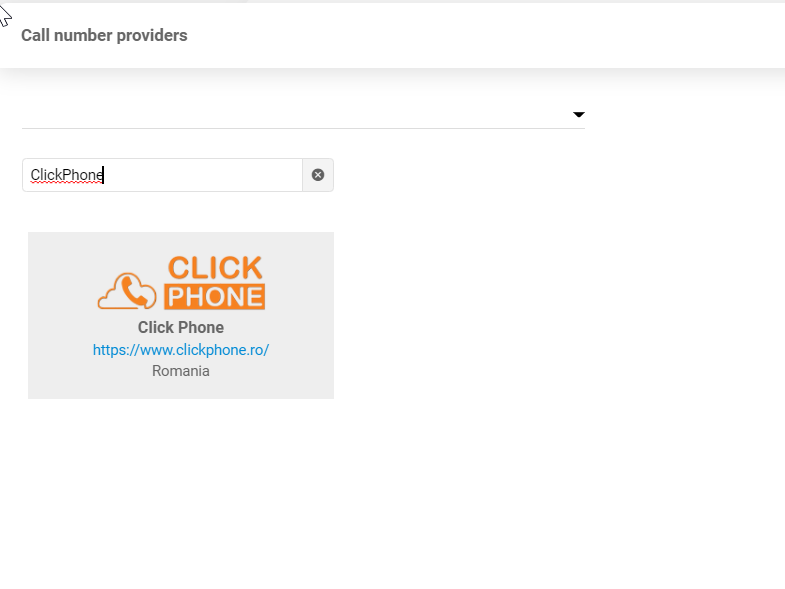 ClickPhone-leverandør