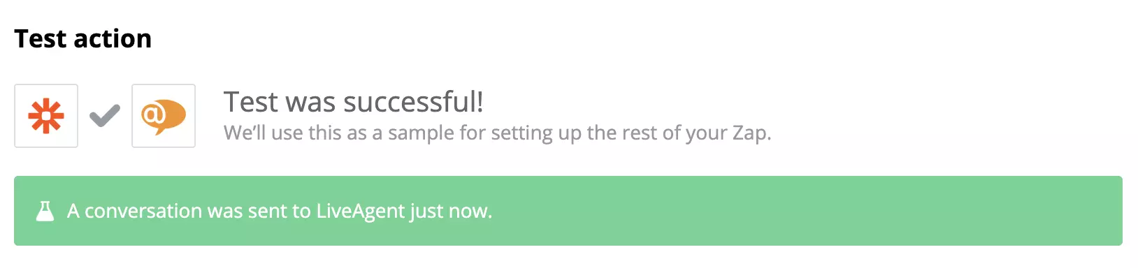 LiveAgent og Asana-integrasjonstesten vellykket