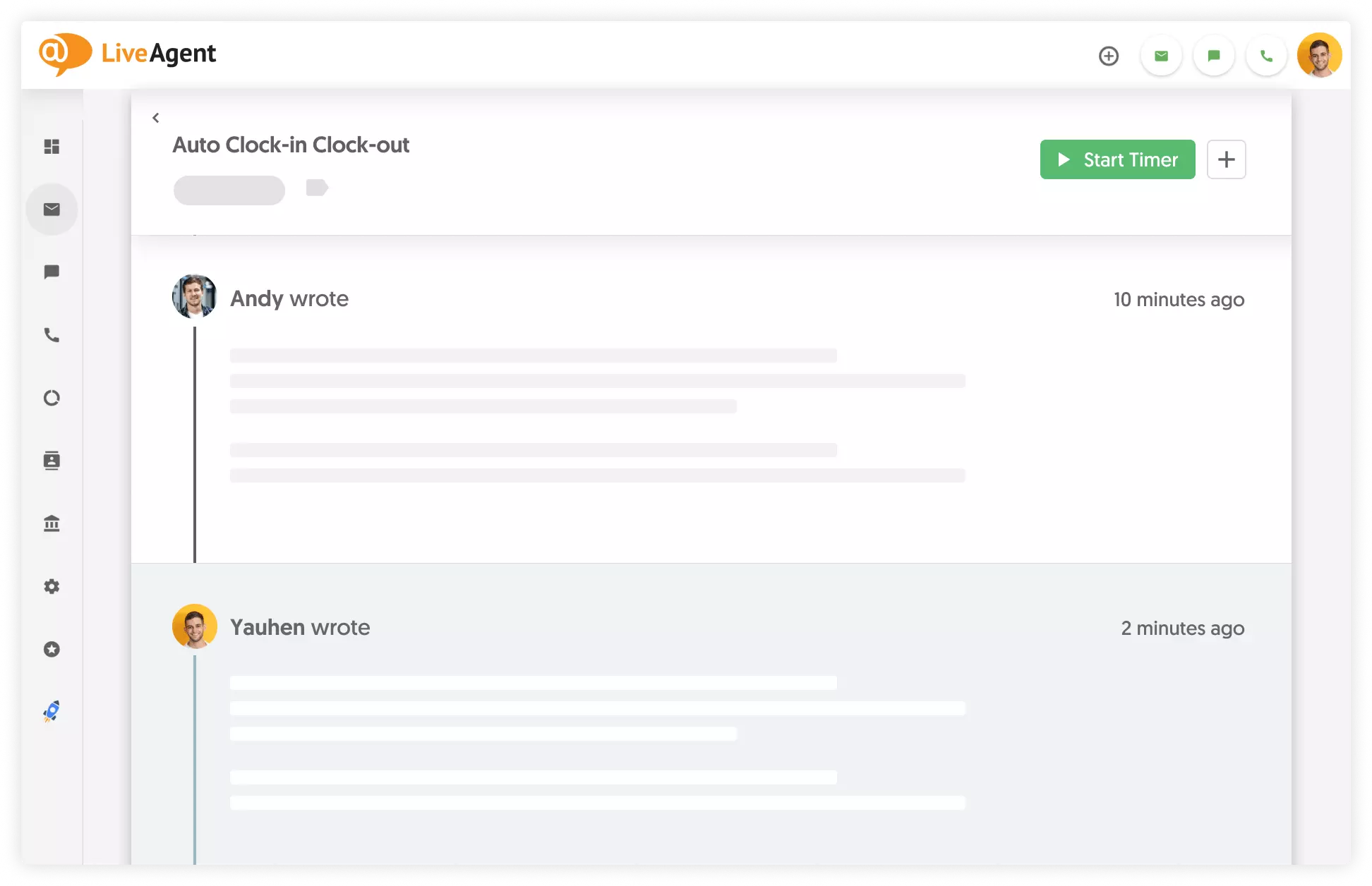 LiveAgent sporer tid med Everhour