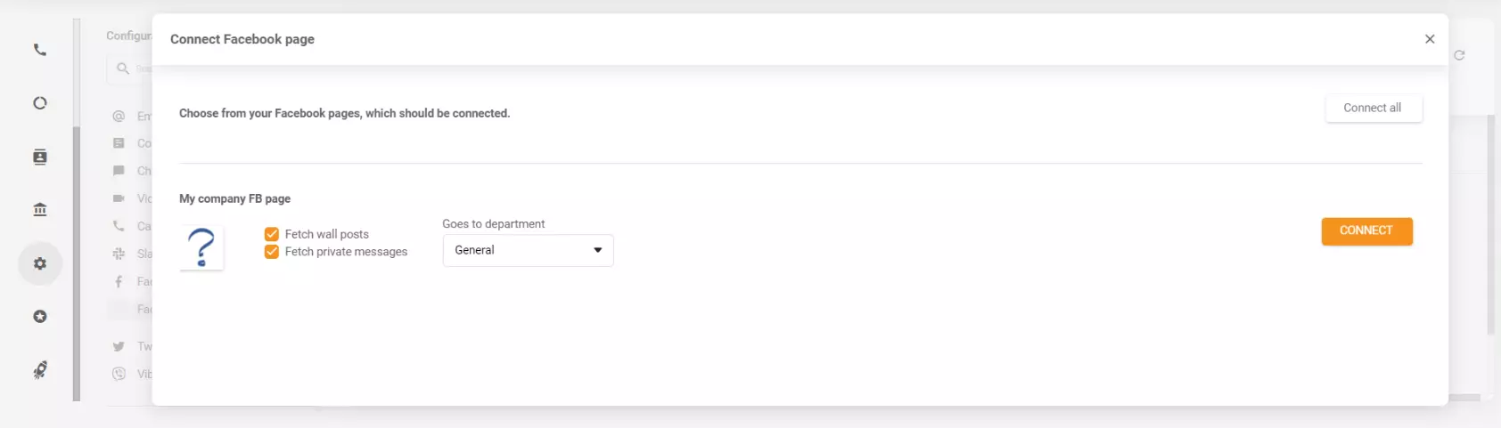 Kontrollering av alternativene for å hente vegginnlegg og private meldinger