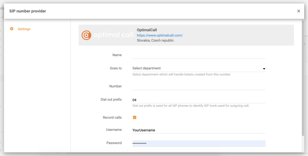 Optimal Call-konfigurasjon