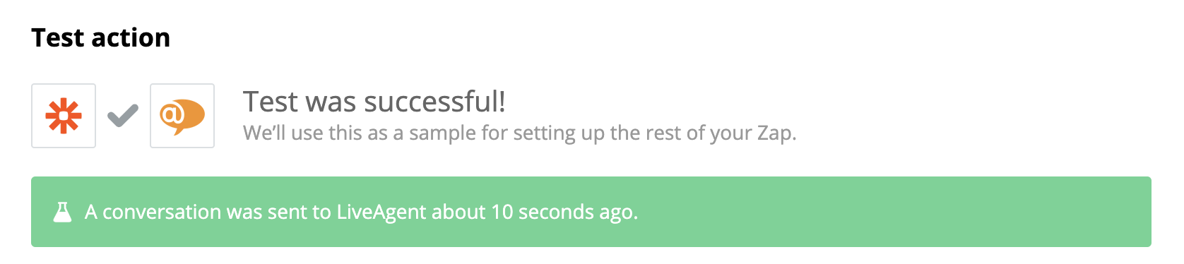 A successful test of a ShipStation and LiveAgent integration