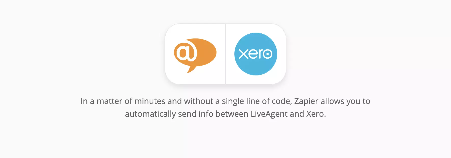 Xero og LiveAgent-integrasjonsside på Zapier