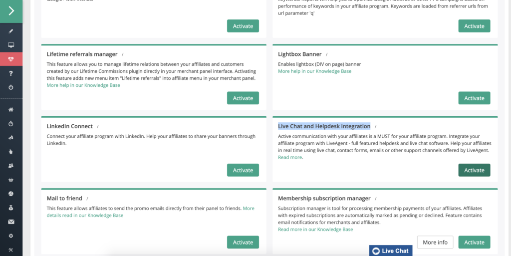 Funksjonsliste med Helpdesk-migrering