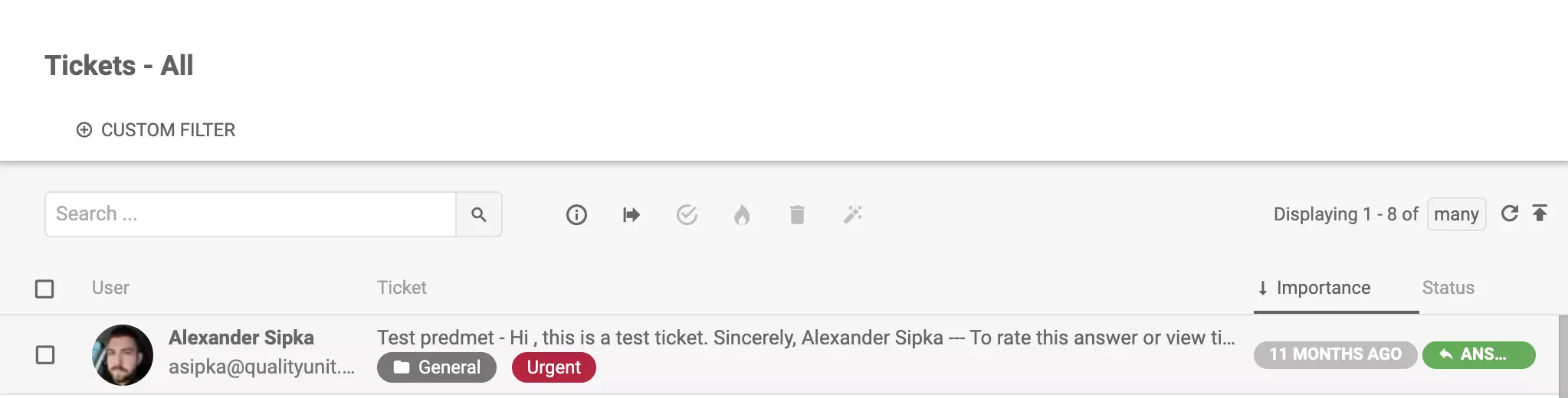 En billettvisning med etiketten Urgent
