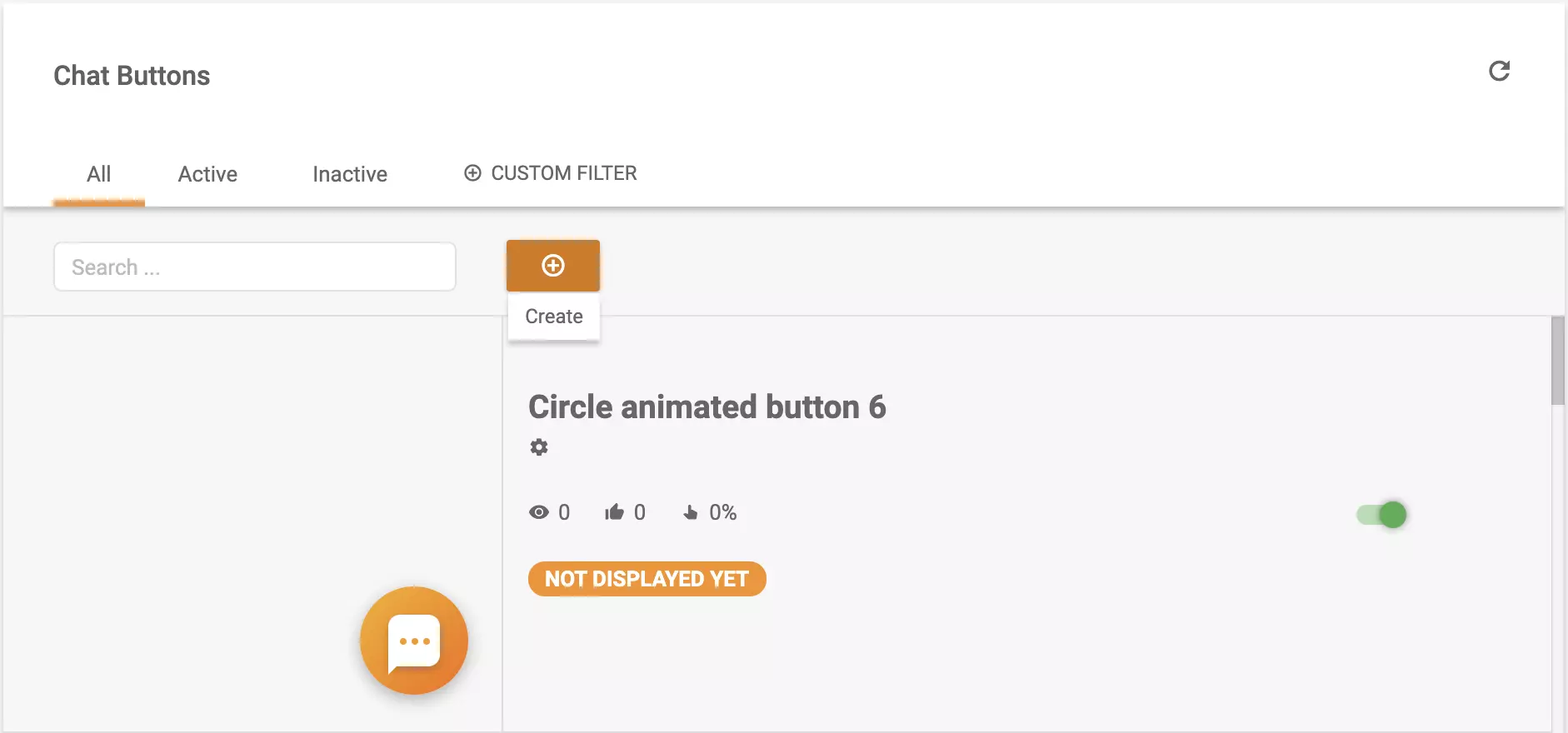 Chat-knappopprettelse i LiveAgent-konfigurasjonen