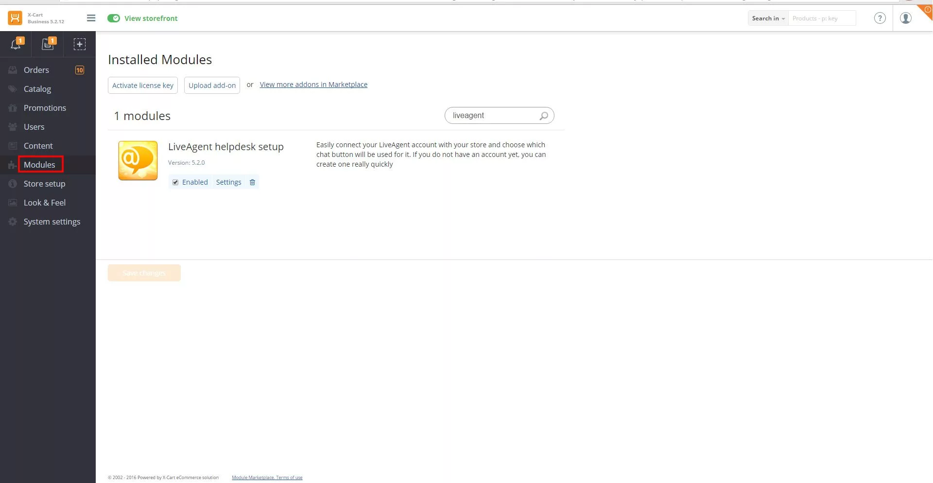 X-Cart LiveAgent-integrasjonsoppsett
