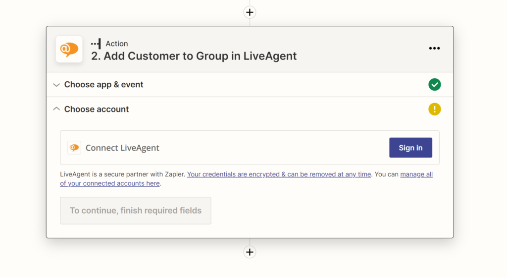 Zapier Firmao LiveAgent Zap