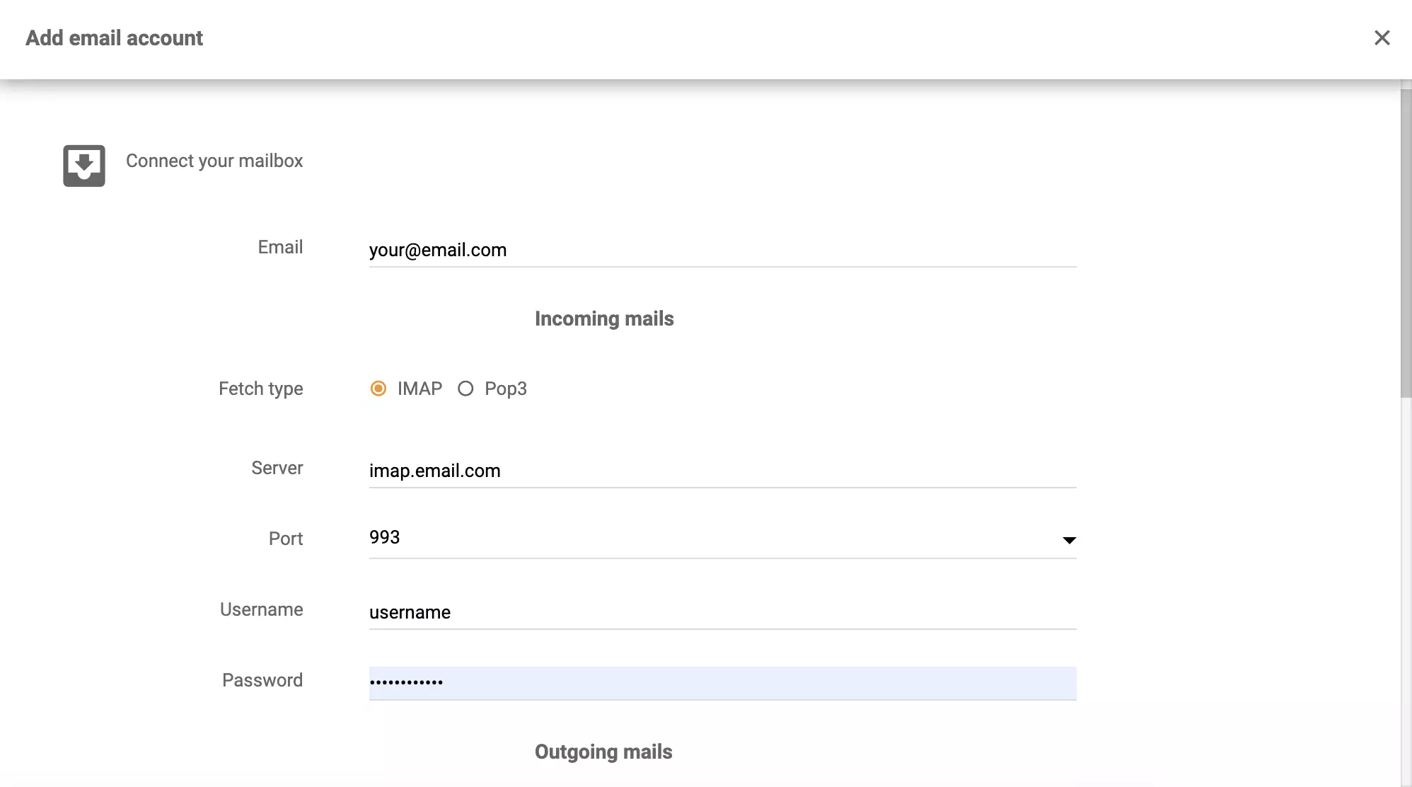 Zentyal-detaljer i LiveAgent-integrering
