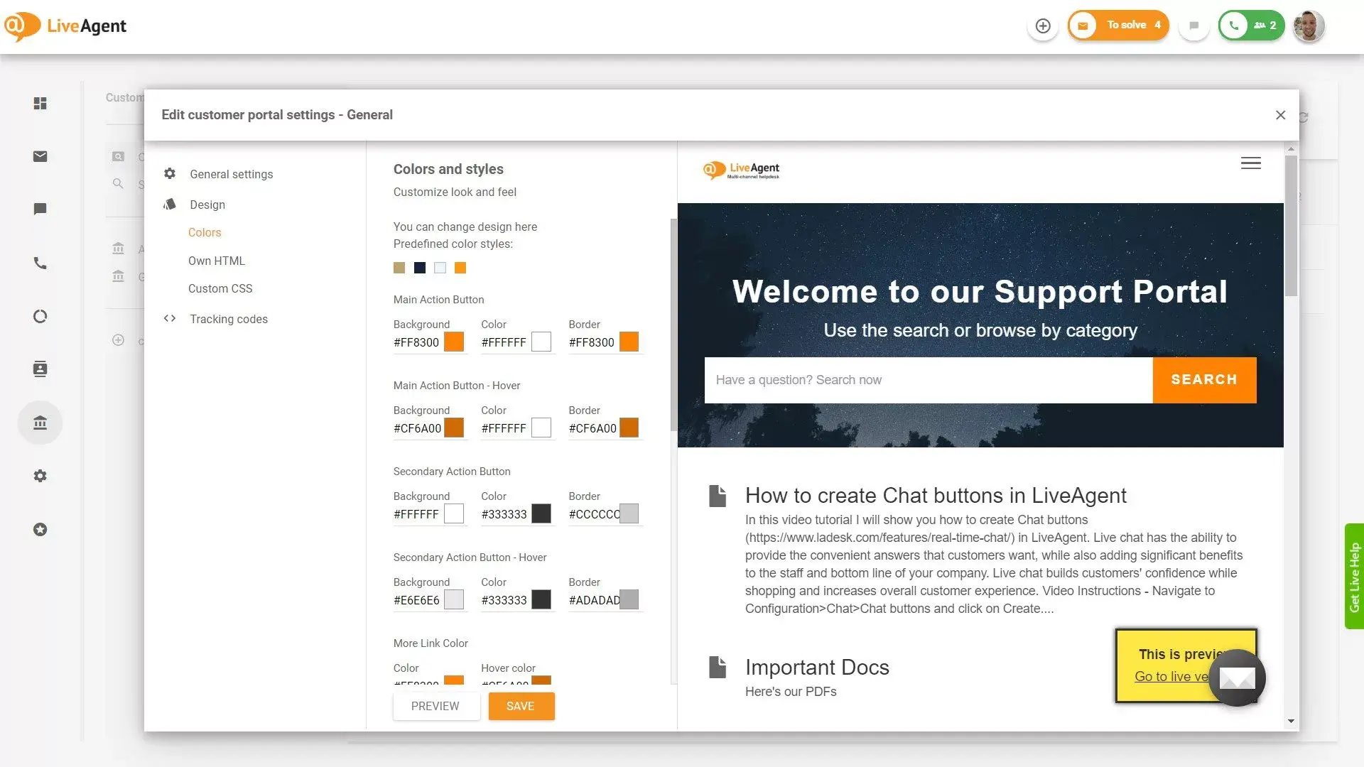 LiveAgent kunnskapsbase