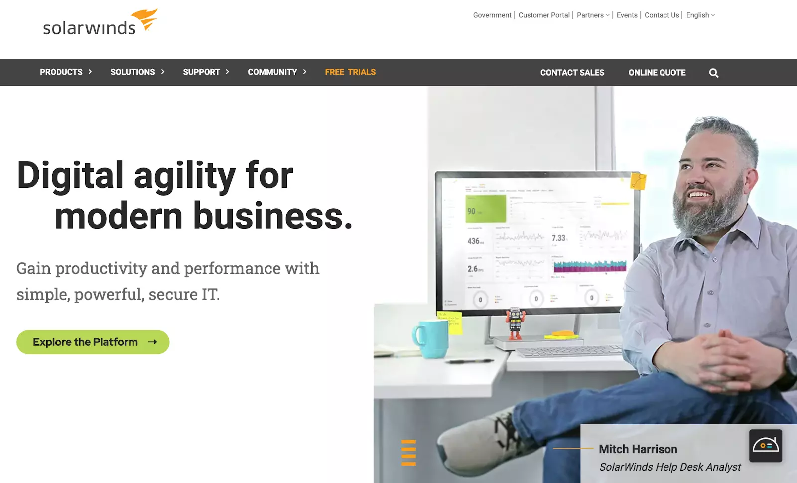 Solarwinds supportbillettbehandlingssystem hjemmeside