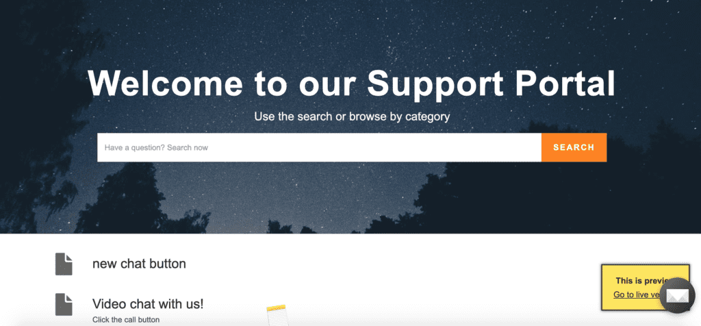 En eksempel kundeportal