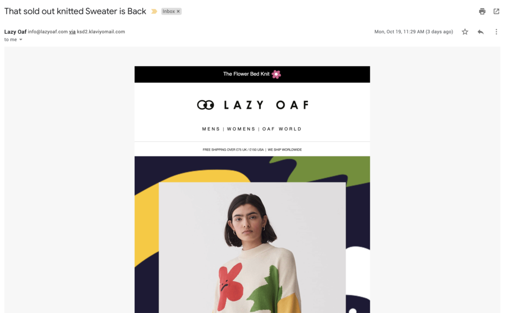 Lazy Oaf siste sjanse e-post