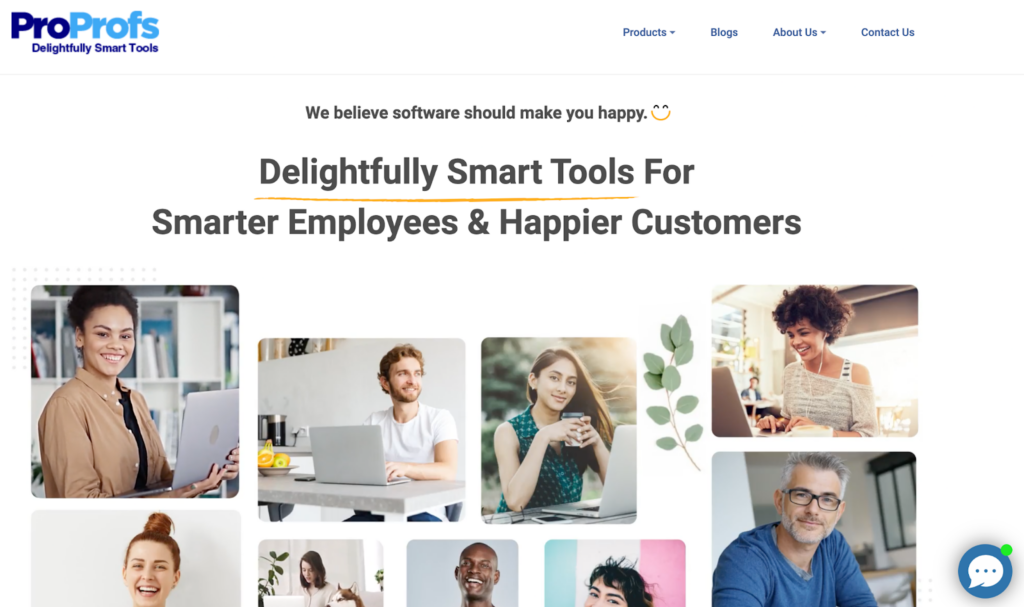 ProProfs kunnskapsbase-programvare hjemmeside