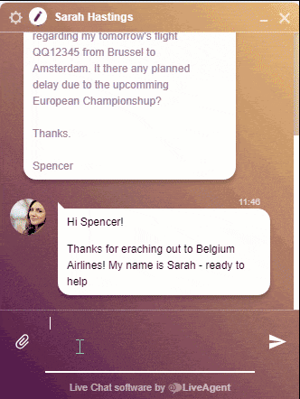 LiveAgent - live chat-agent tilbakemelding - gif