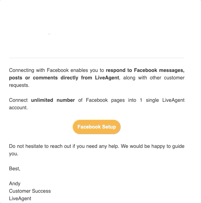 Eksempel på en invitasjons-e-post